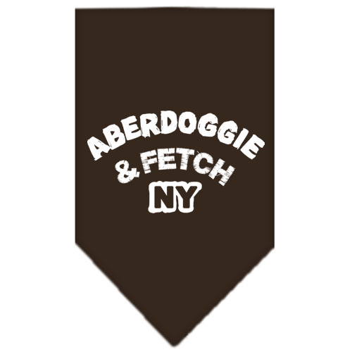 Aberdoggie NY Screen Print Bandana Cocoa Large